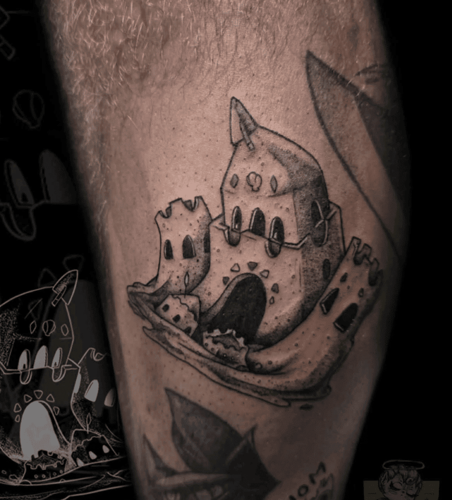 Palossand Ghost Alola Pokémon Tattoo