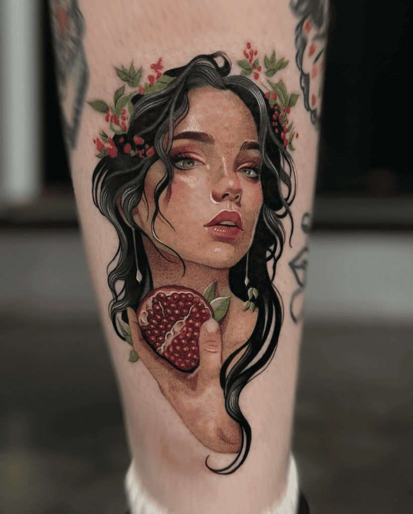 Persephone Fruit Greek Mythology Tattoo