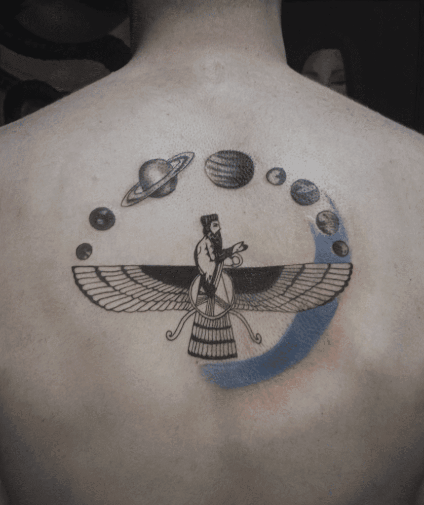 Persian Mythology Ahura Mazda Tattoo