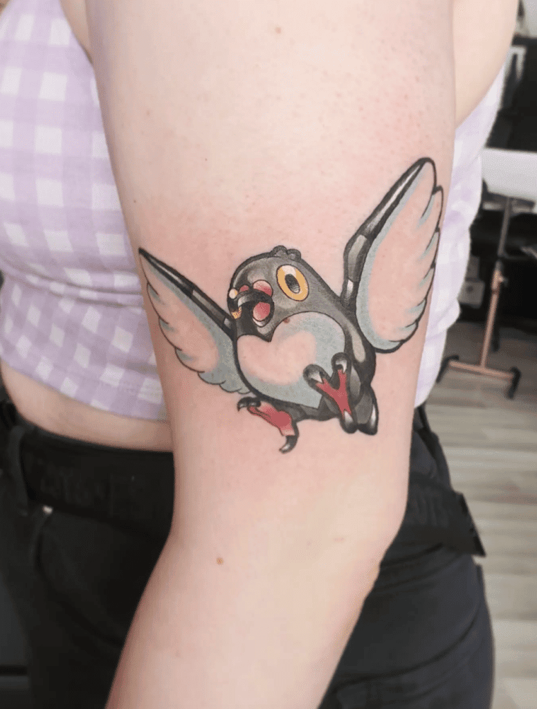 Pidove Fly Unova Pokémon Tattoo