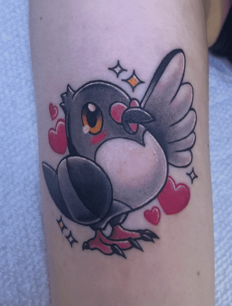 Pidove Heart Unova Pokémon Tattoo