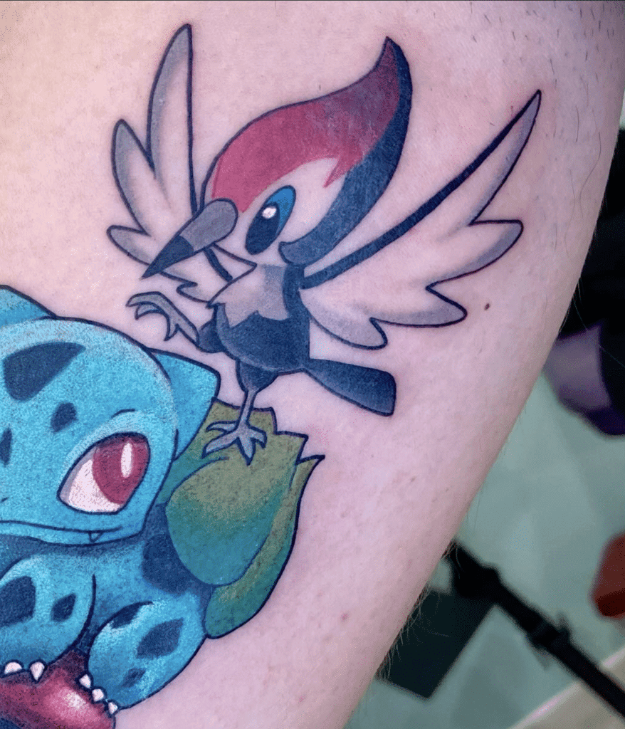 Pikipek Fly Alola Pokémon Tattoo