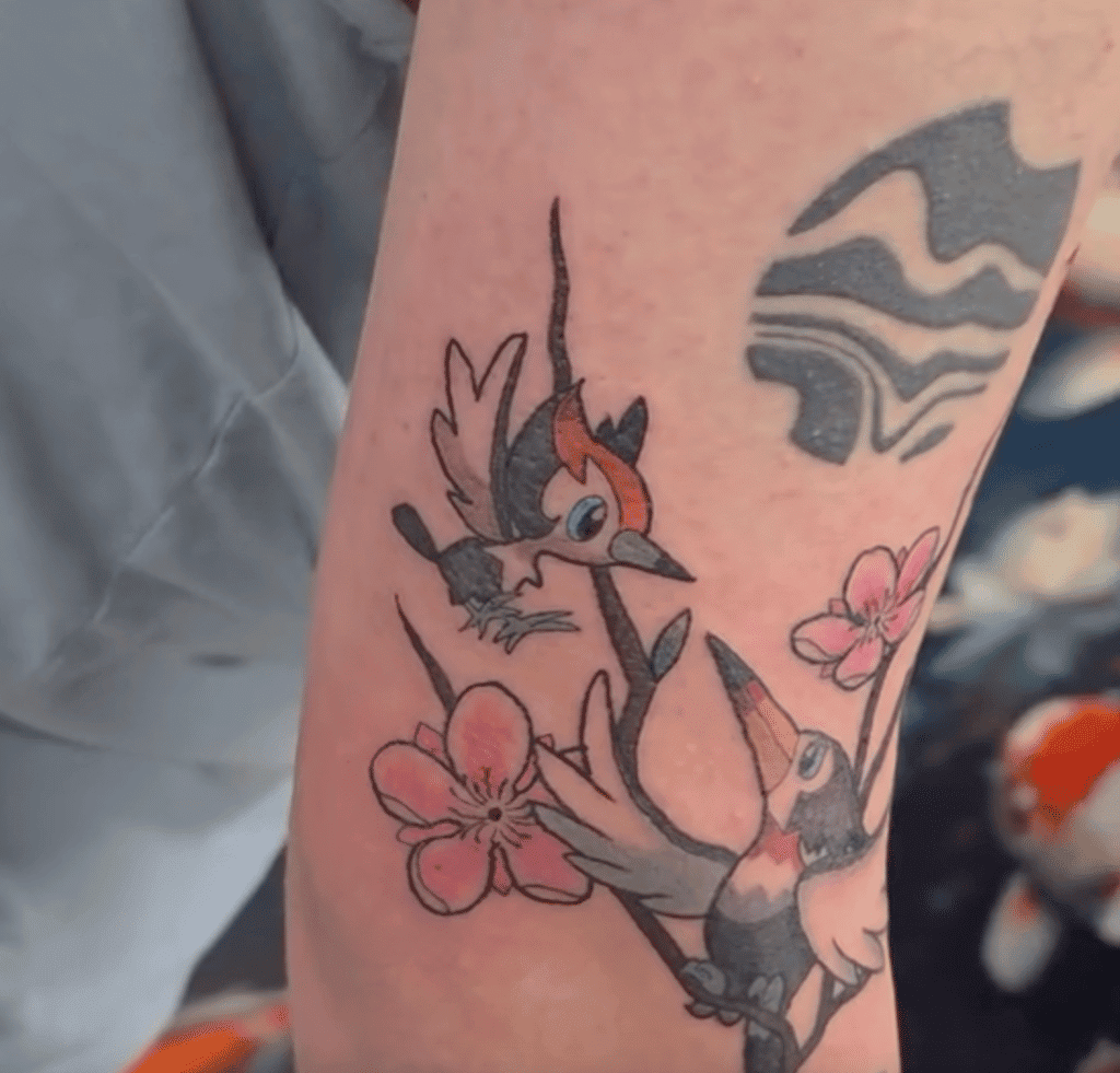 Pikipek Small Alola Pokémon Tattoo