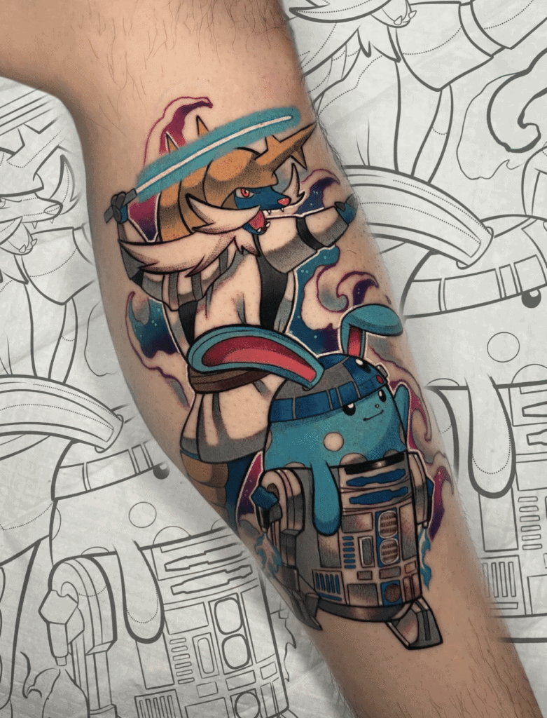 Pokémon X Star Wars Azurill Tattoo
