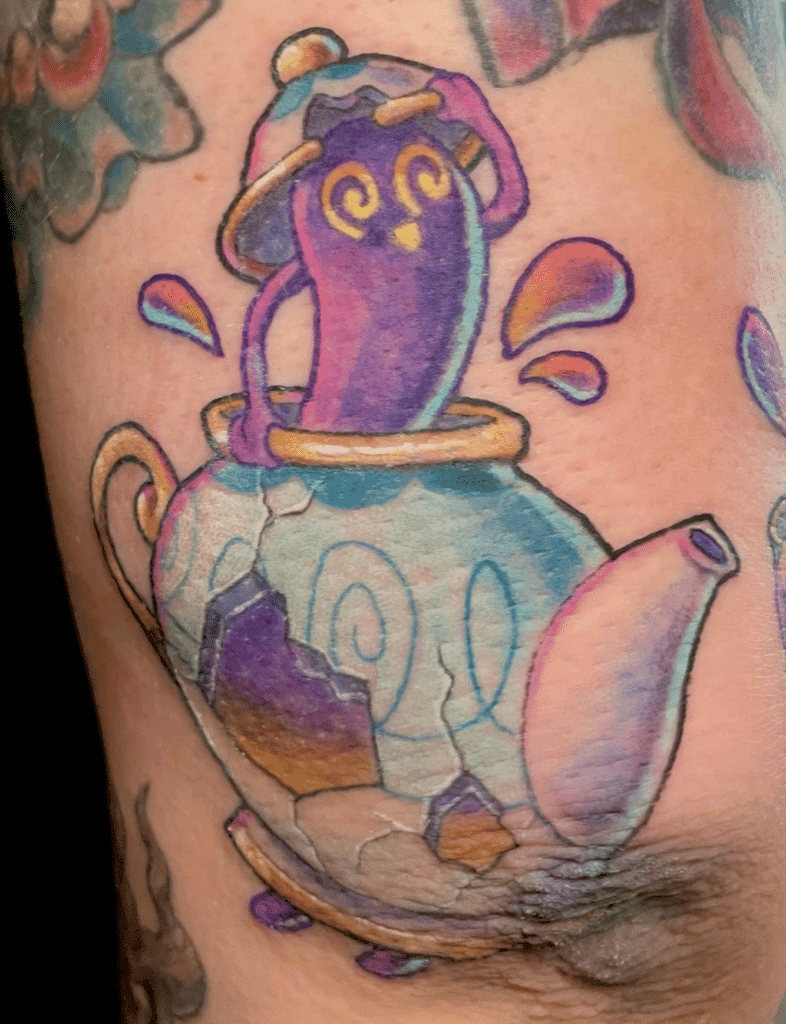 Polteageist Crack Galar Pokémon Tattoo