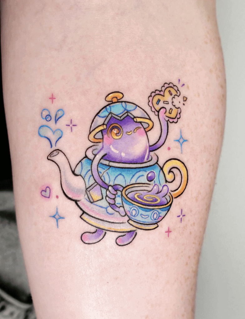 Polteageist Cute Galar Pokémon Tattoo