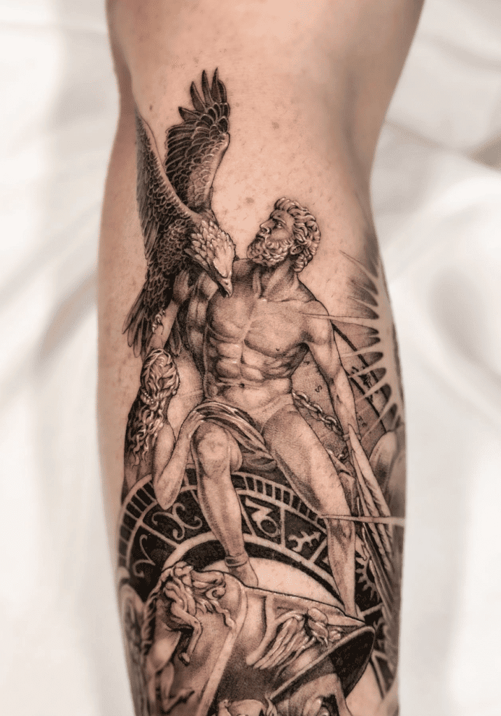 Prometheus Eagle Greek Mythology Tattoo