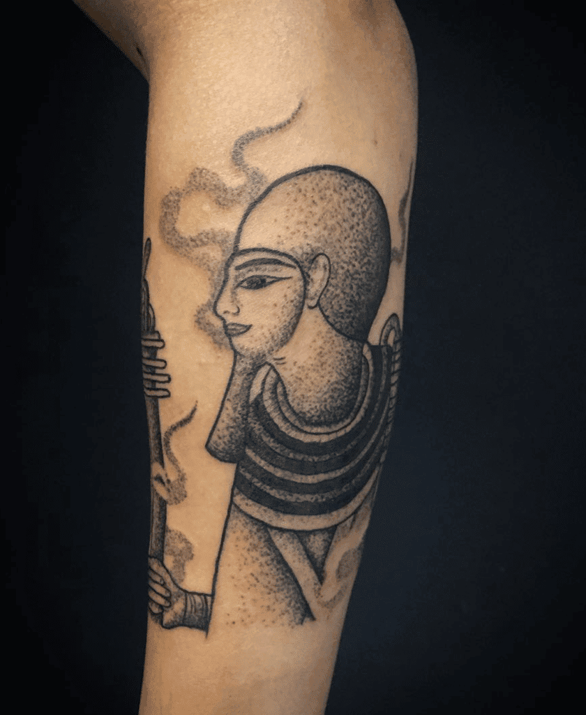 Ptah Glyph Egyptian Mythology Tattoo