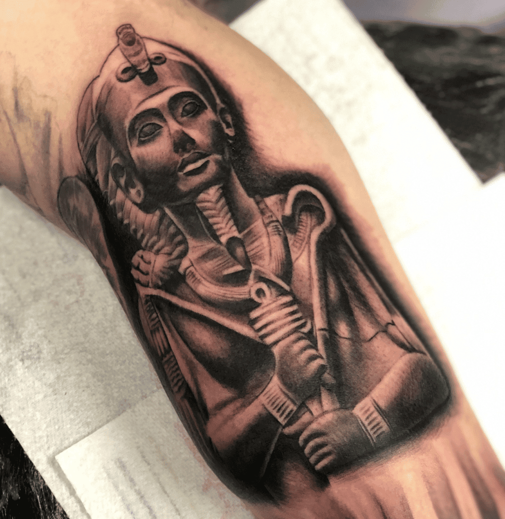 Ptah Statue Egyptian Mythology Tattoo