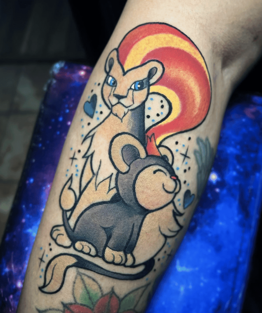 Pyroar Female Kalos Pokémon Tattoo