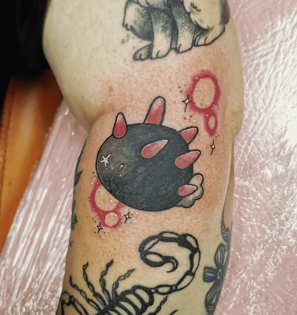 Pyukumuku Classic Alola Pokémon Tattoo