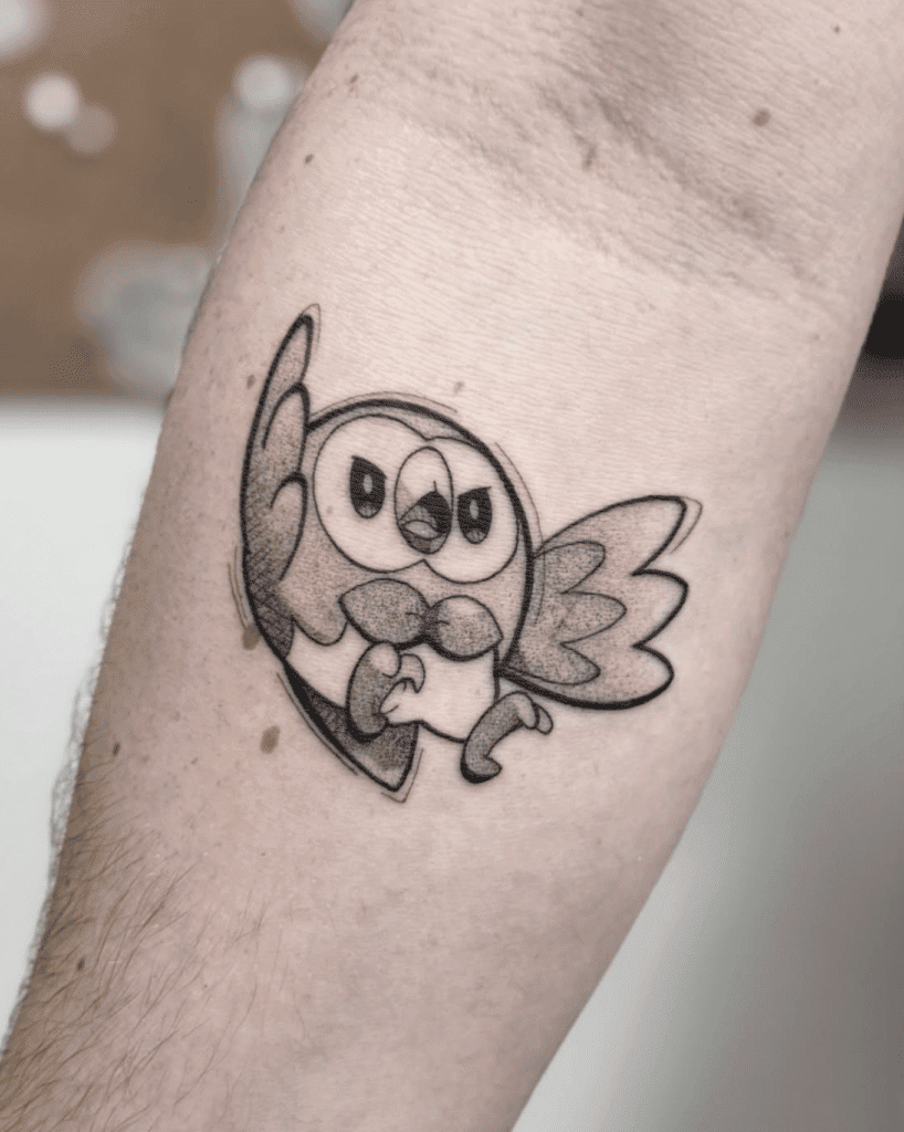 Rowlet Alola Pokémon Tattoo