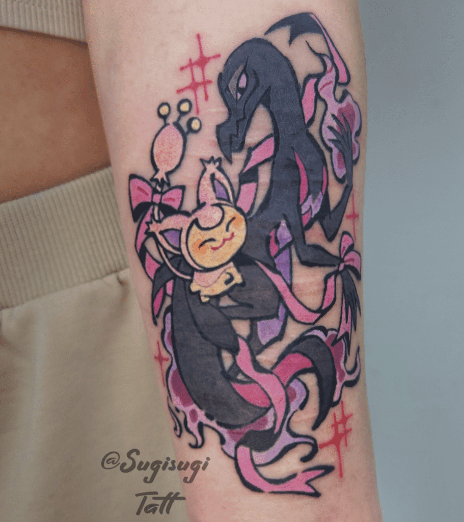 Salazzle Skitty Alola Pokémon Tattoo