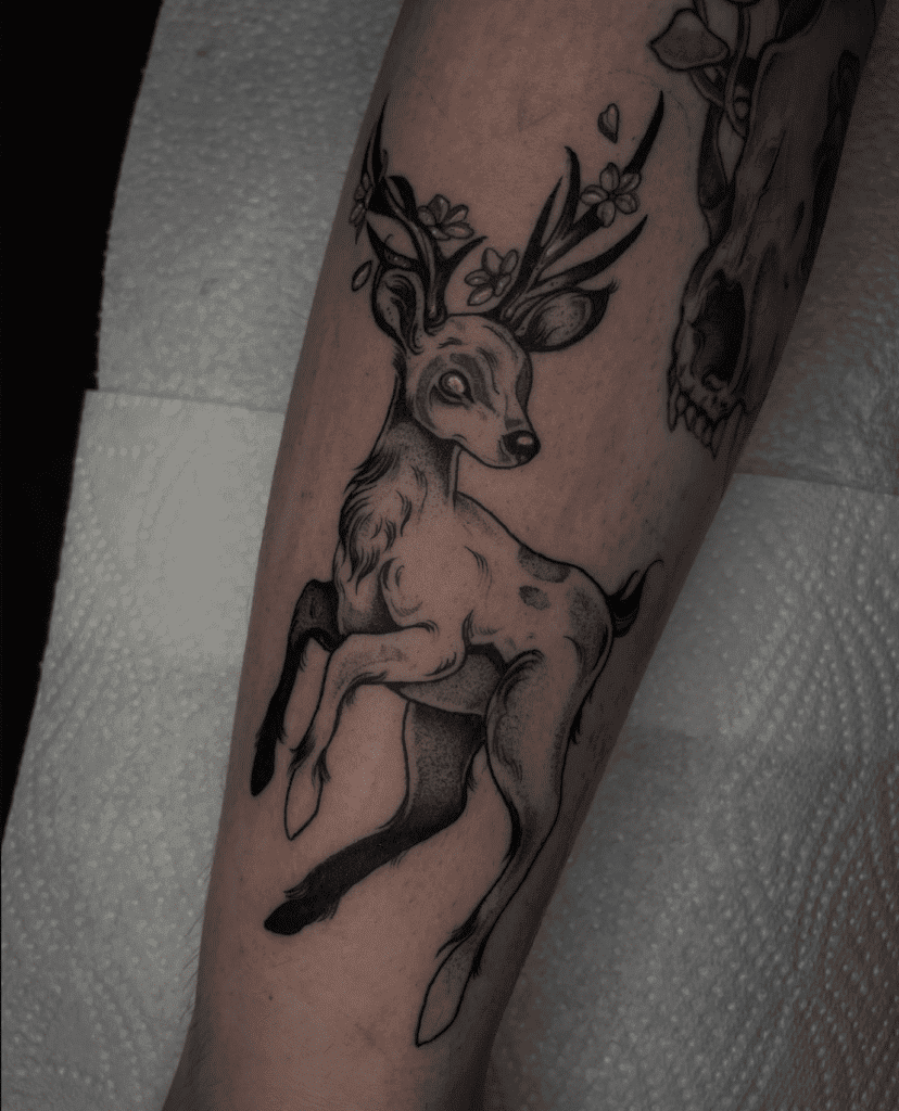 Sawsbuck Spring Unova Pokémon Tattoo