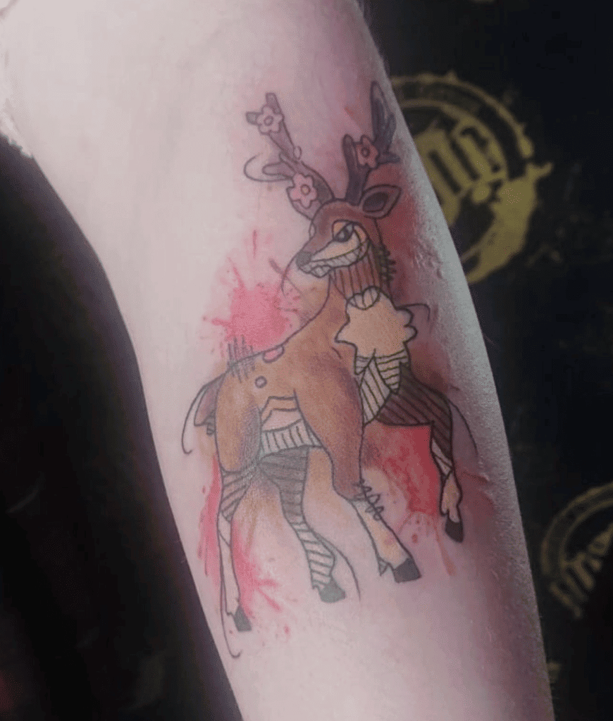 Sawsbuck Style Unova Pokémon Tattoo