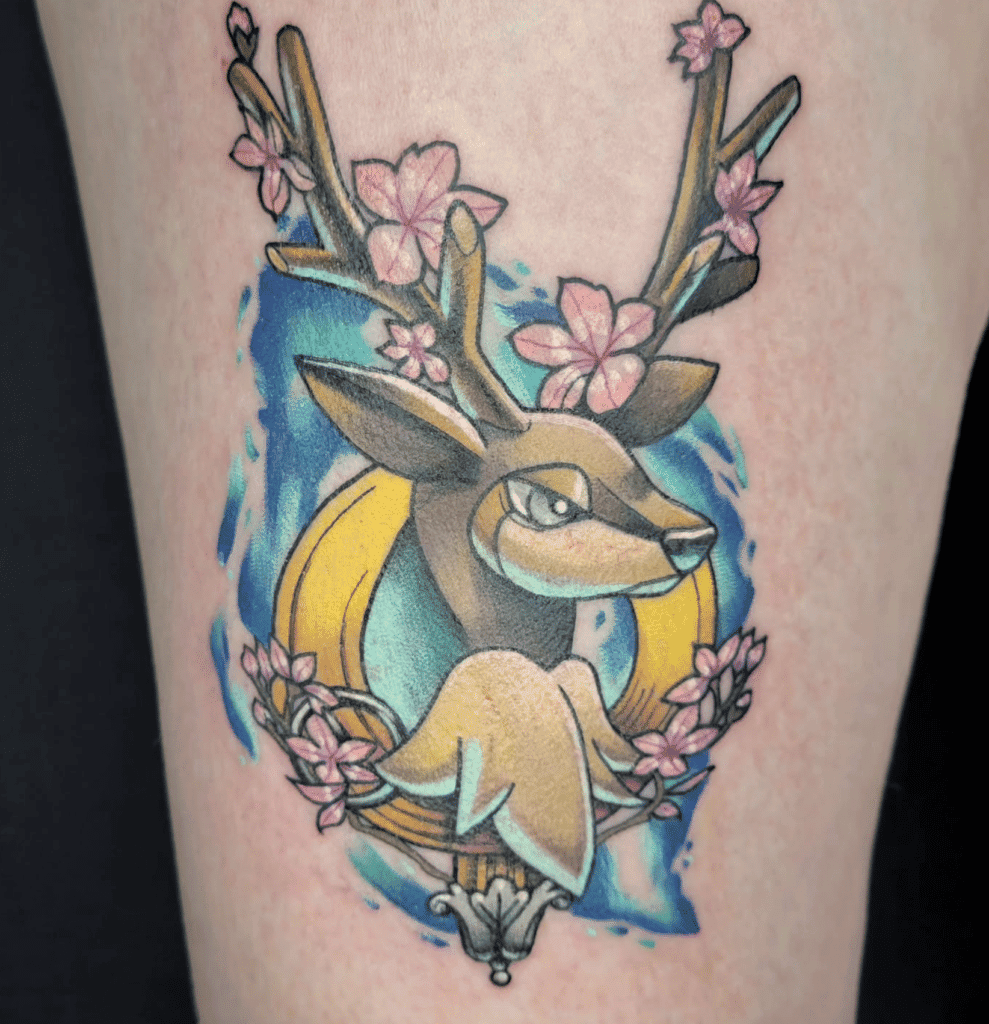 Sawsbuck Unova Pokémon Tattoo