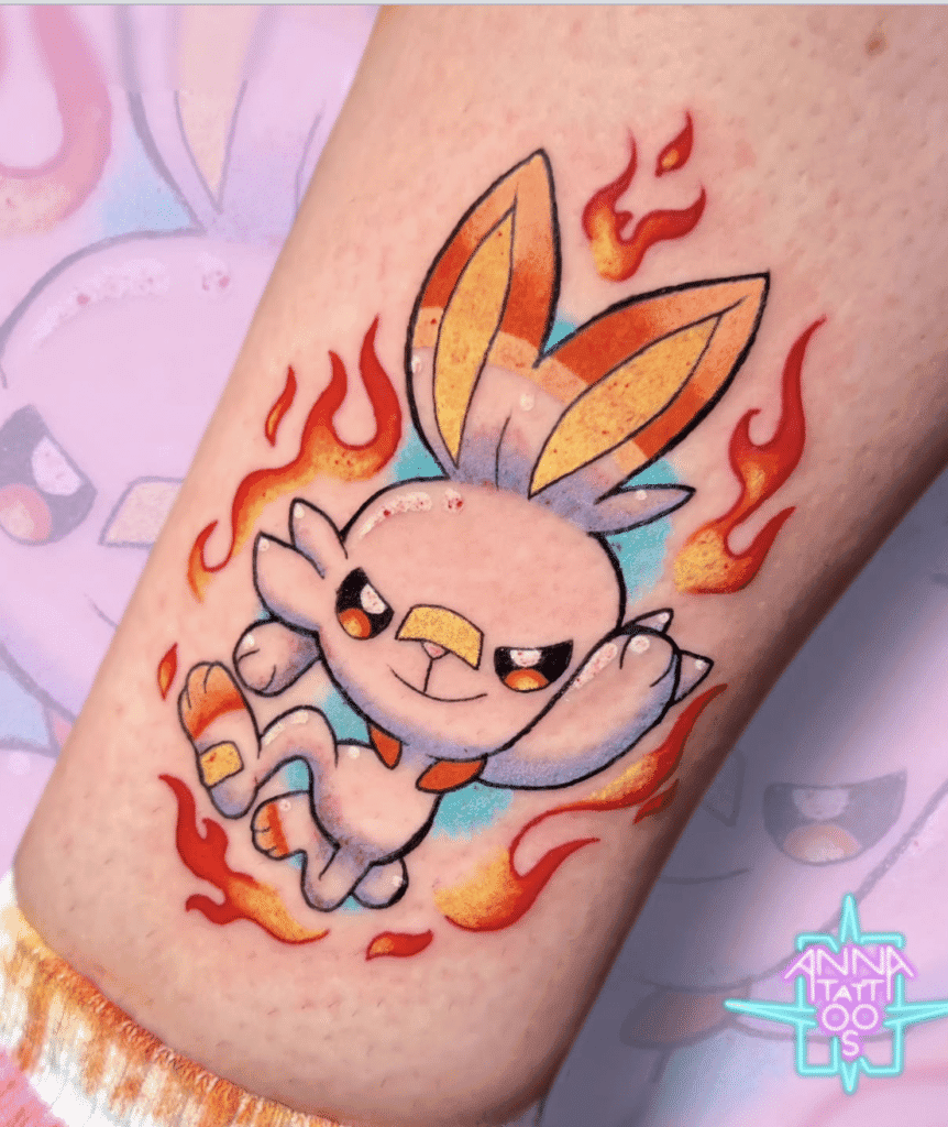 Scorbunny Galar Pokémon Tattoo