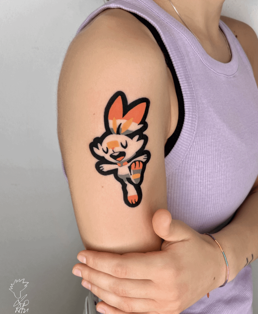 Scorbunny Ink Galar Pokémon Tattoo