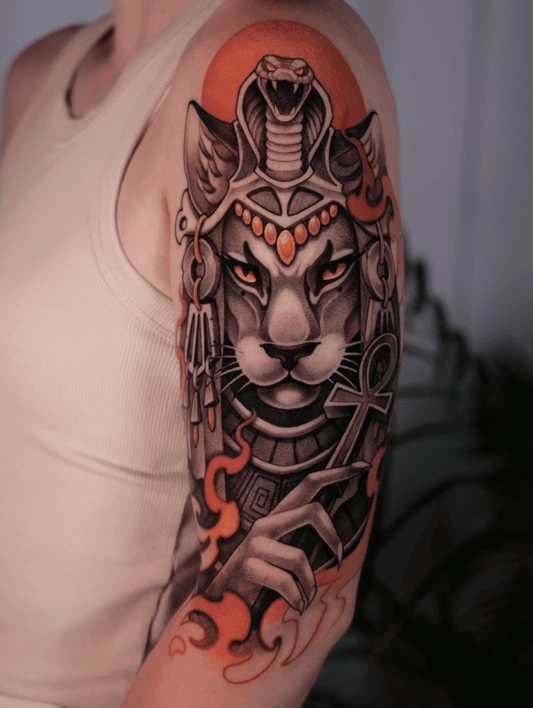 Sekhmet Egyptian Mythology Tattoo