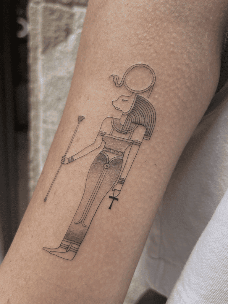 Sekhmet Glyph Egyptian Mythology Tattoo