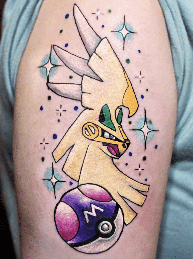 Silvally Head Alola Pokémon Tattoo