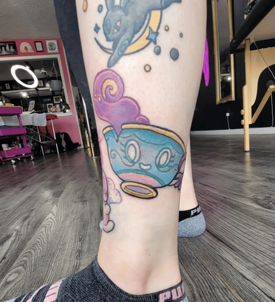 Sinistea Spill Galar Pokémon Tattoo