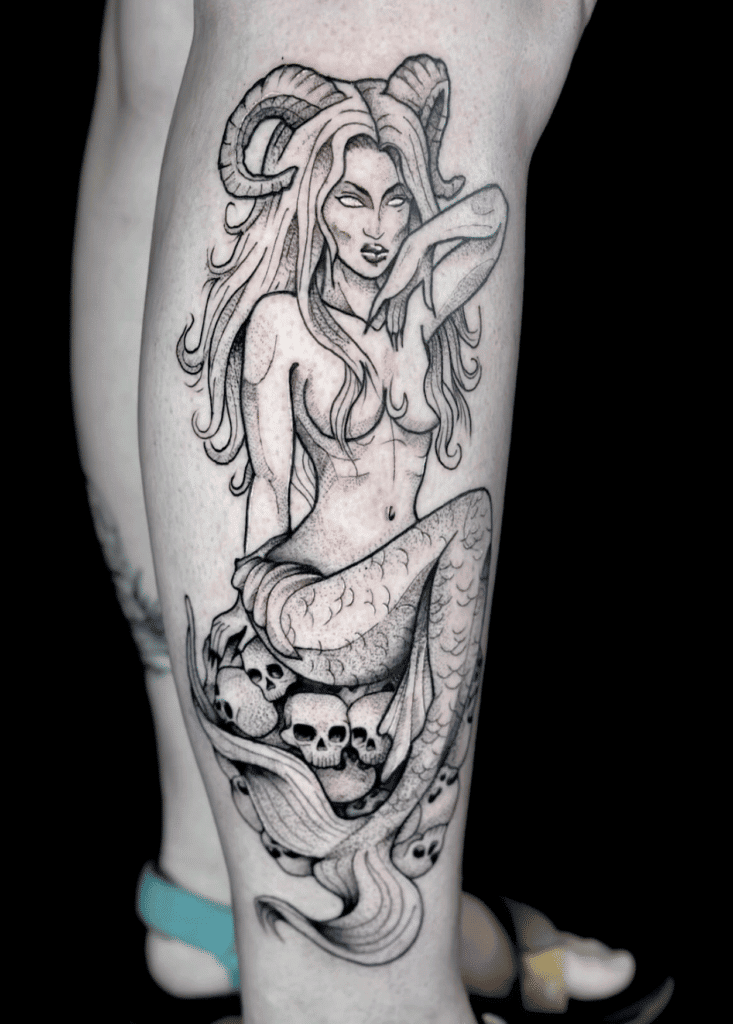 Sirens Skull Greek Mythology Tattoo