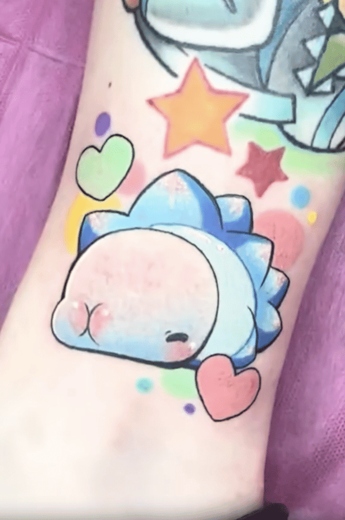 Snom Happy Galar Pokémon Tattoo