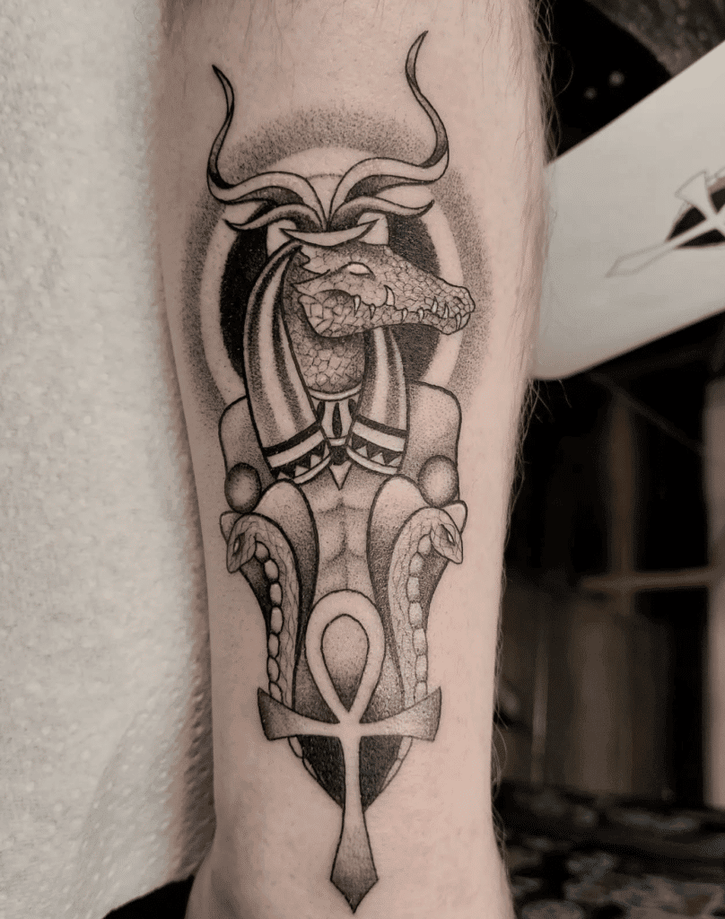 Sobek Sigil Egyptian Mythology Tattoo