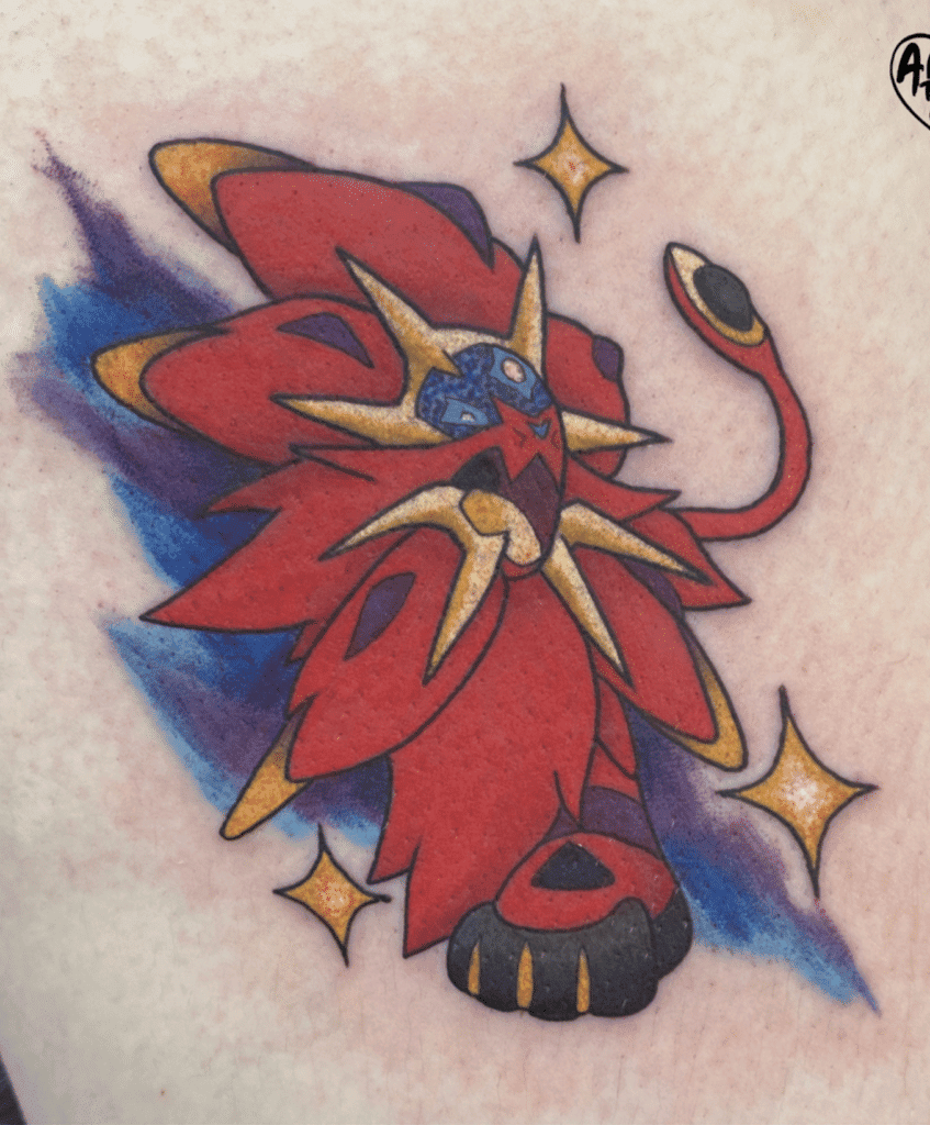 Solgaleo Shiny Alola Pokémon Tattoo