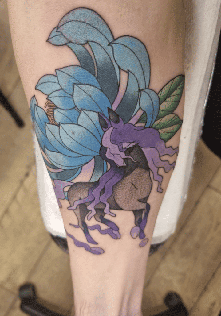 Spectrier Flower Galar Pokémon Tattoo
