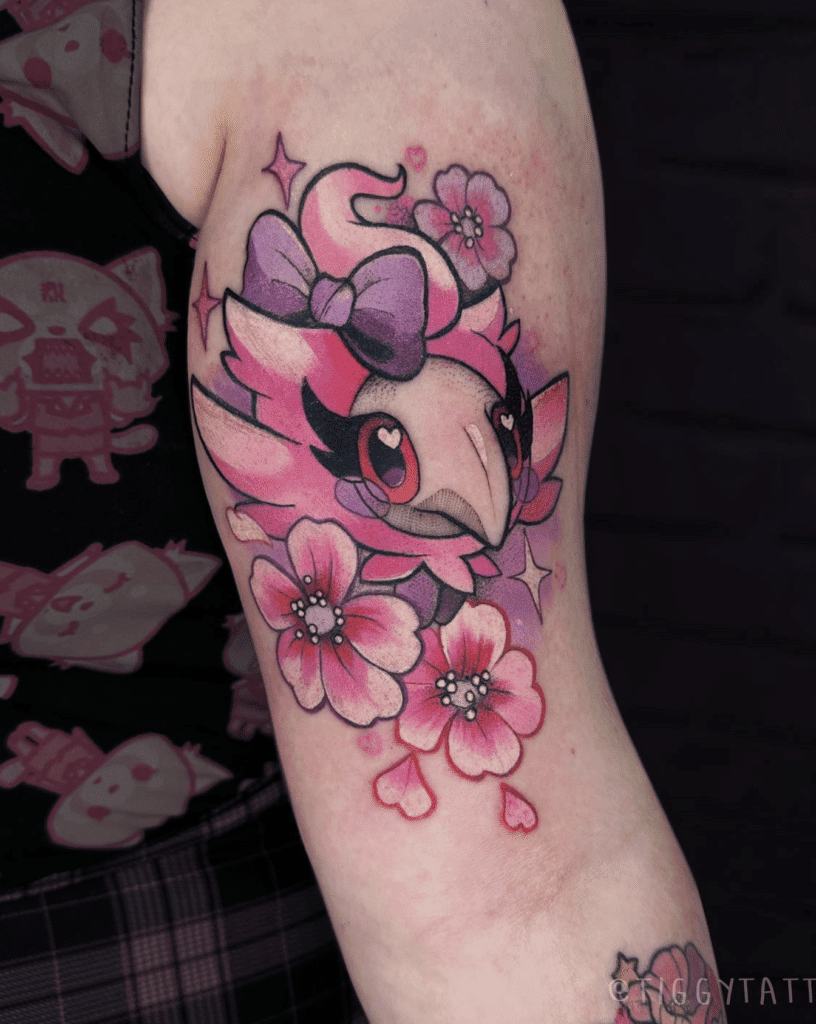 Spritzee Flower Kalos Pokémon Tattoo