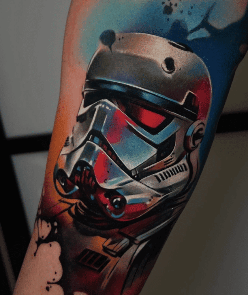 Stormtrooper Colour Star Wars Tattoo