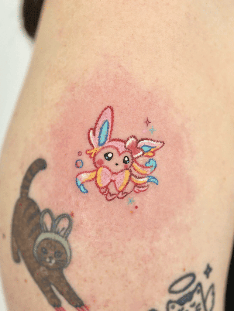 Sylveon Cute Kalos Pokémon Tattoo