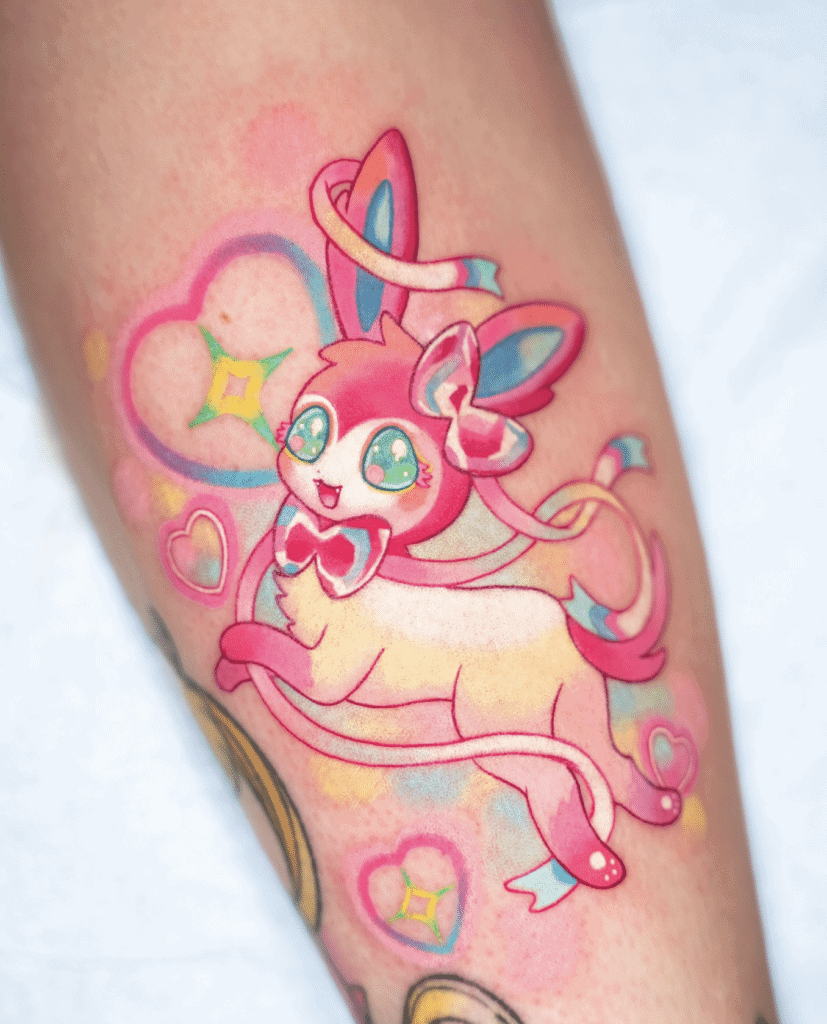 Sylveon Kalos Pokémon Tattoo