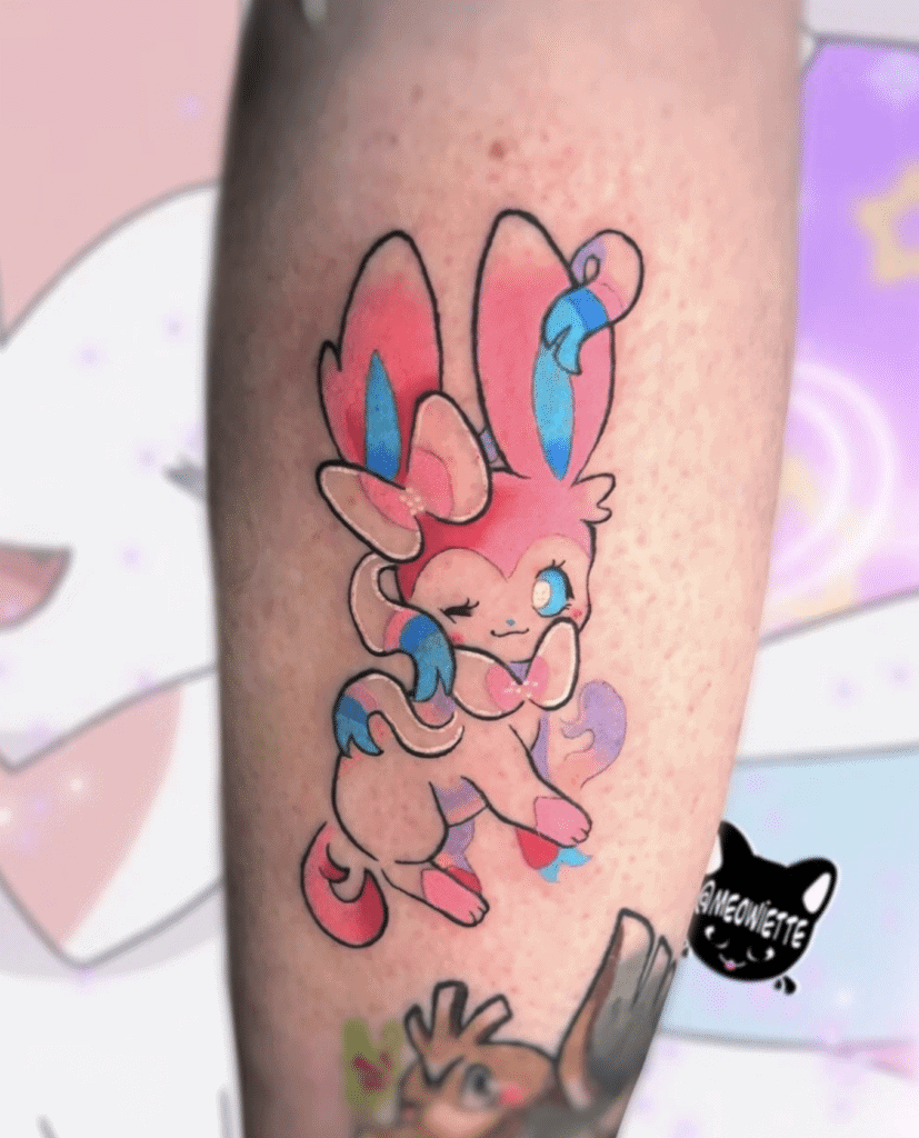 Sylveon Wink Kalos Pokémon Tattoo