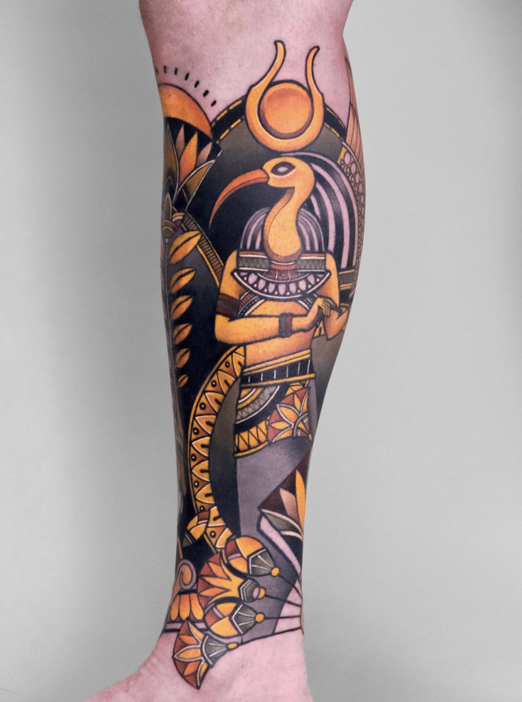 Thoth Gold Egyptian Mythology Tattoo