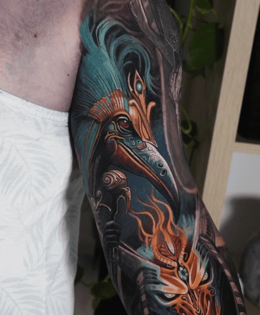 Thoth Ibis Egyptian Mythology Tattoo