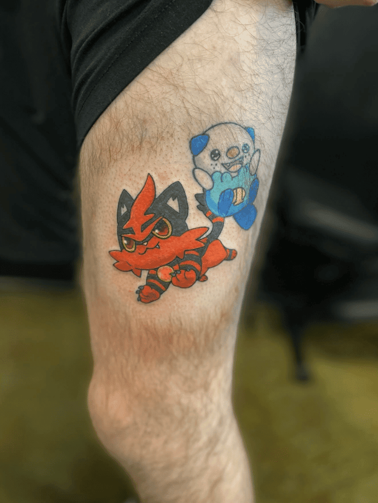 Torracat Cute Alola Pokémon Tattoo