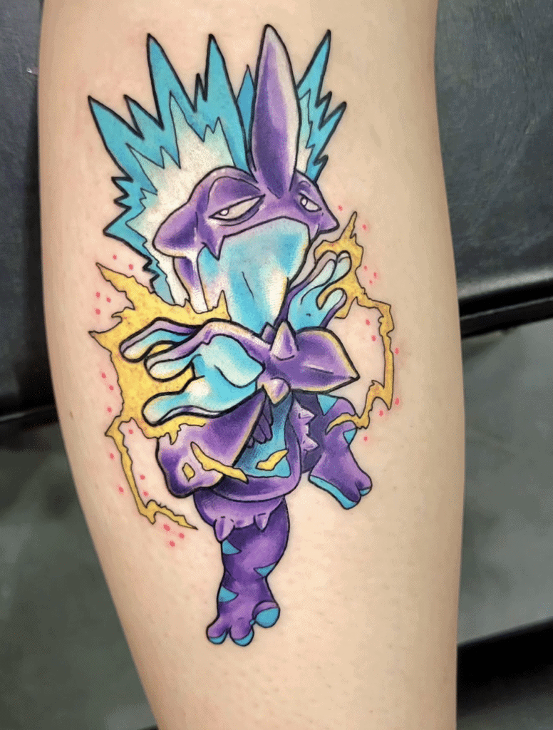 Toxtricity Electric Galar Pokémon Tattoo