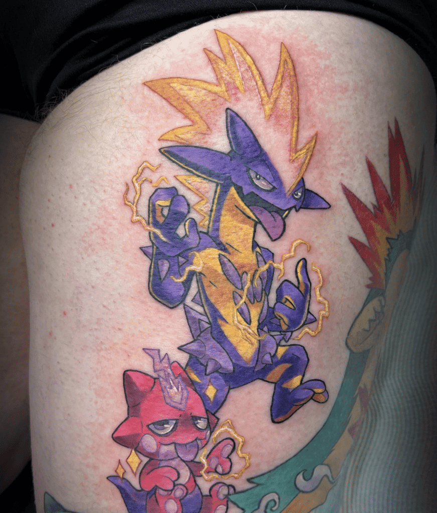 Toxtricity Yellow Galar Pokémon Tattoo