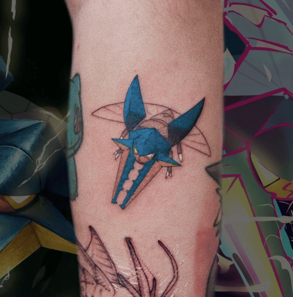 Vikavolt Fly Alola Pokémon Tattoo