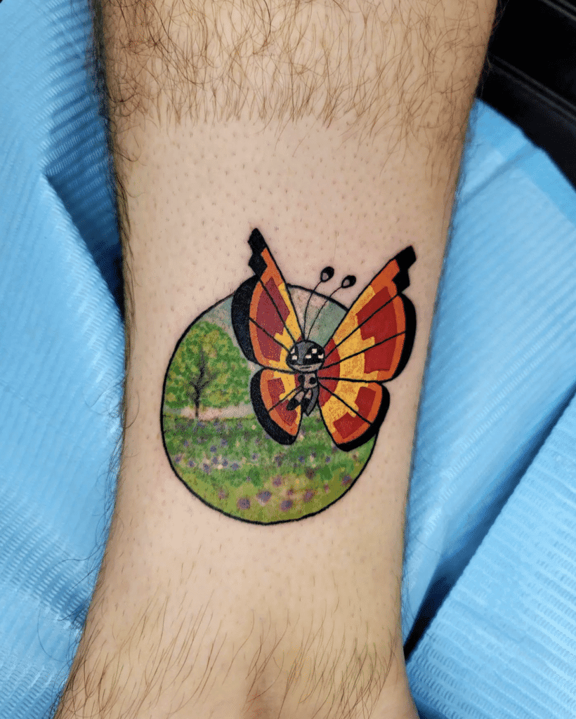 Vivillon Kalos Pokémon Tattoo
