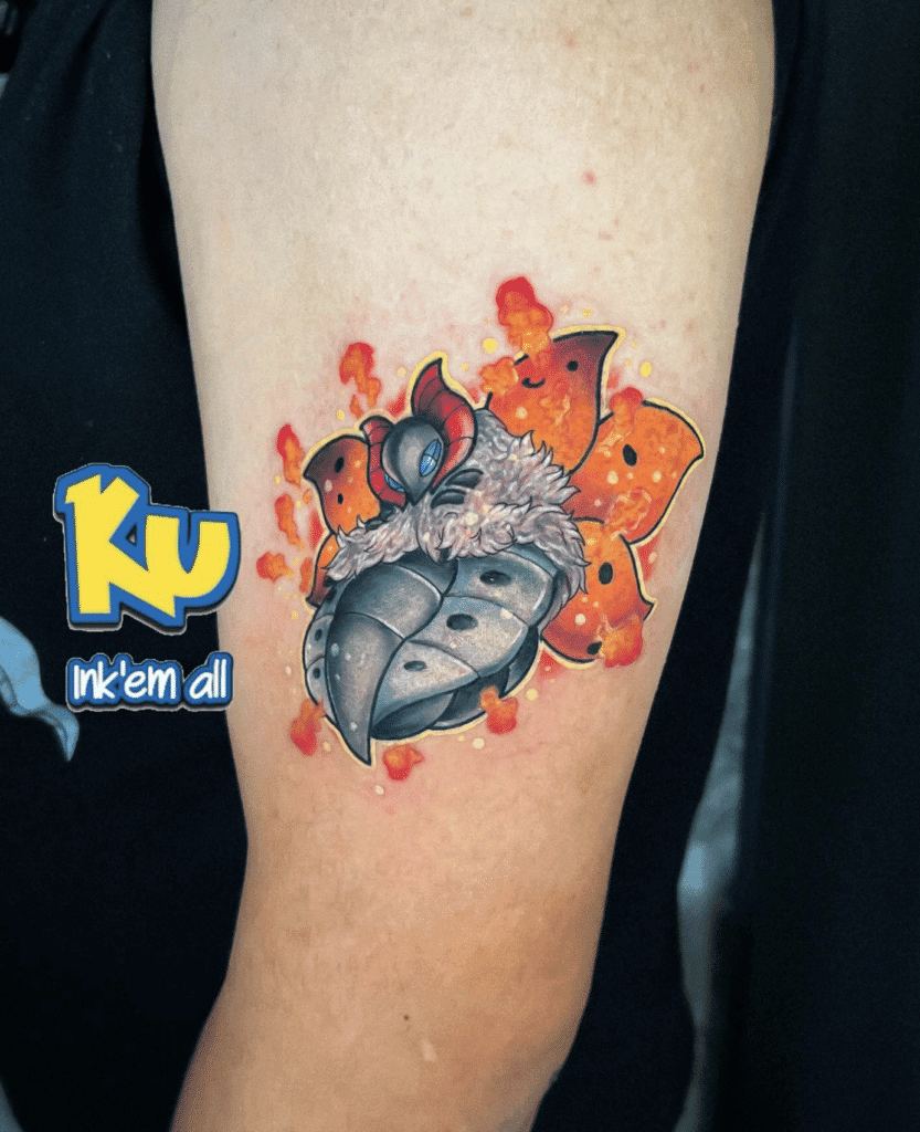 Volcarona Flame Unova Pokémon Tattoo