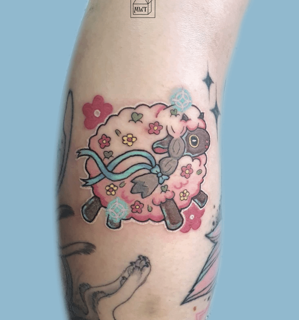 Wooloo Cute Galar Pokémon Tattoo