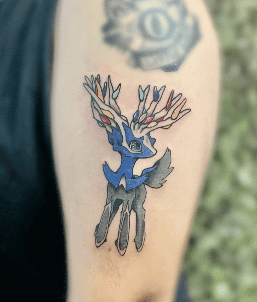 Xerneas Cute Kalos Pokémon Tattoo