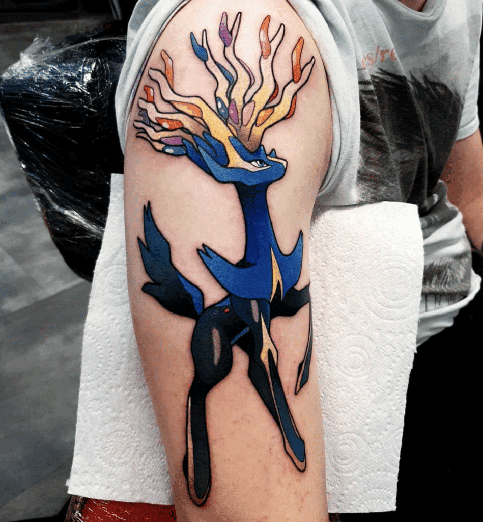 Xerneas Kalos Pokémon Tattoo