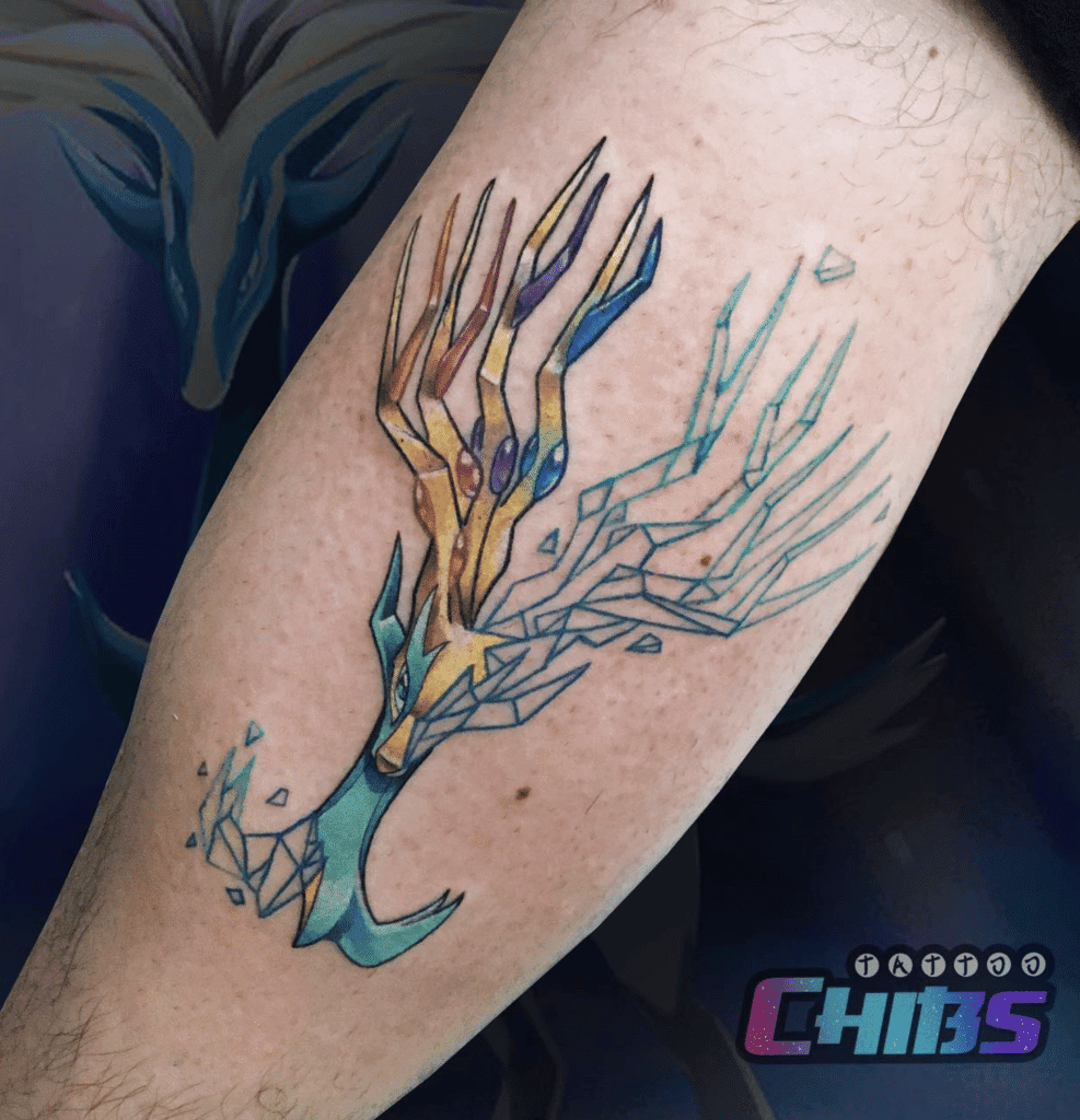Xerneas Shiny Kalos Pokémon Tattoo