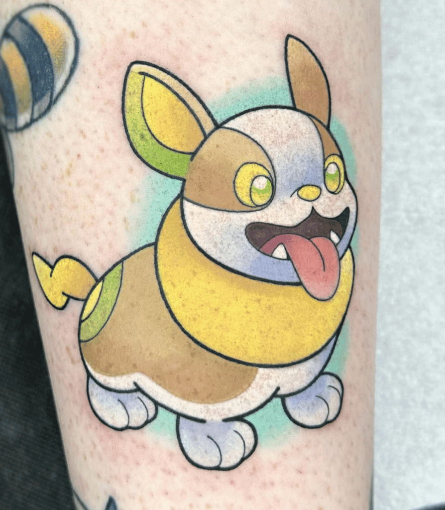 Yamper Classic Galar Pokémon Tattoo