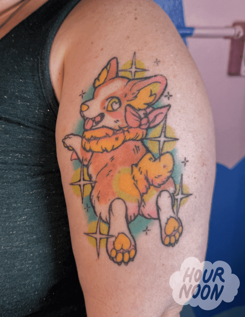 Yamper Cute Galar Pokémon Tattoo
